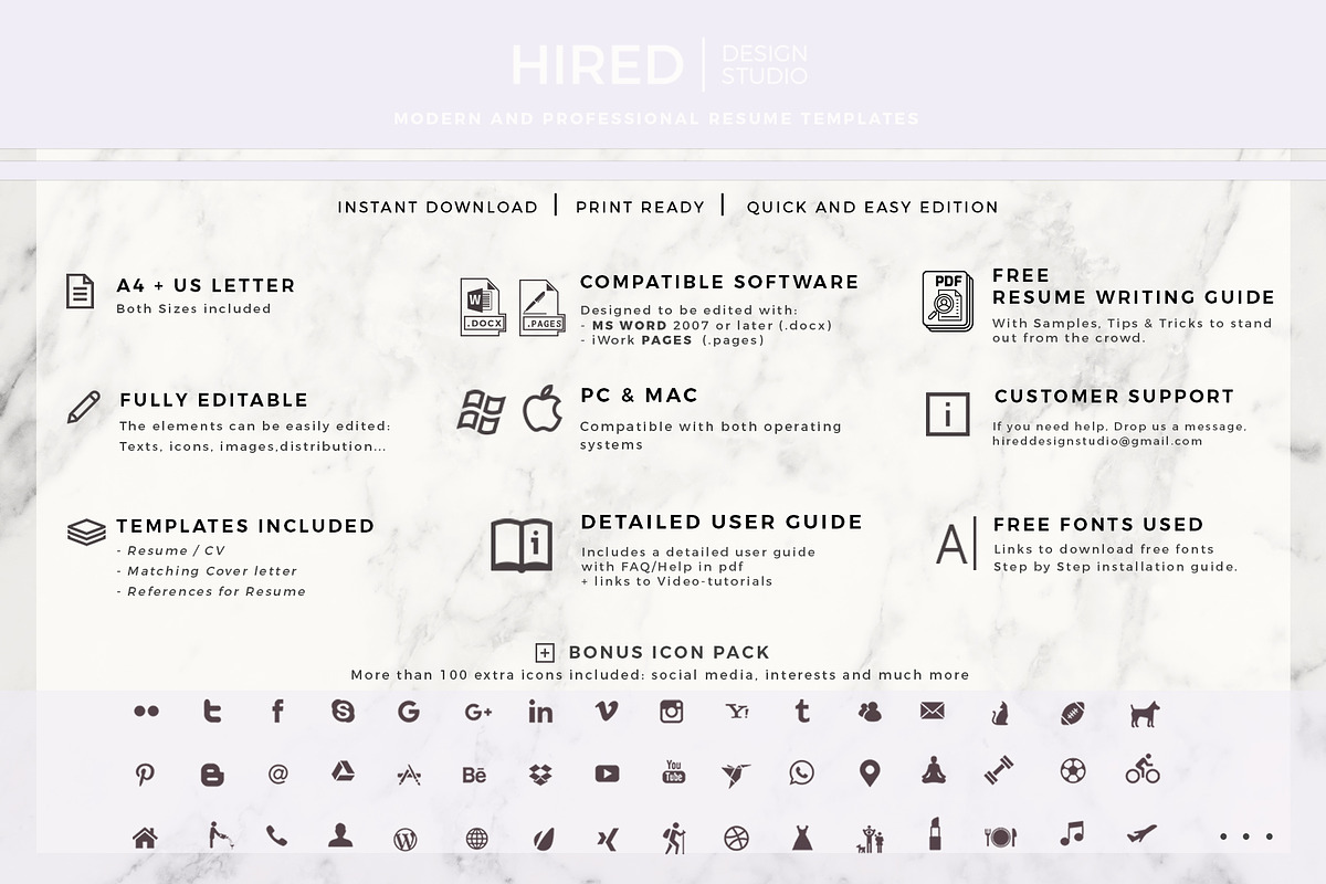 Sales Resume + Cover Letter format, a Resume Template by HIRED Design Studio (Photo 9 of 11)