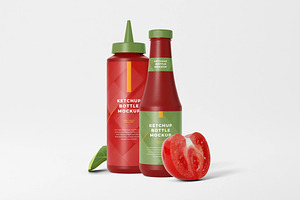 Ketchup Bottle Mockup, a Product Mockup by zpackcreative