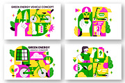 10 Green Energy Vehicle Illustration, a Transportation Illustration by denayunebgt (Thumbnail 2 of 4)