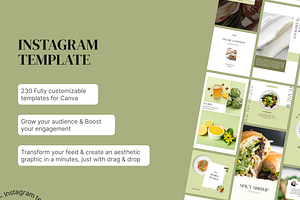 Minimal Food Canva Instagram Set