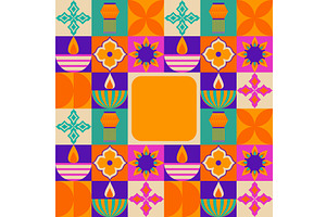 Vibrant Diwali celebration pattern, an Illustration by art PVP - market