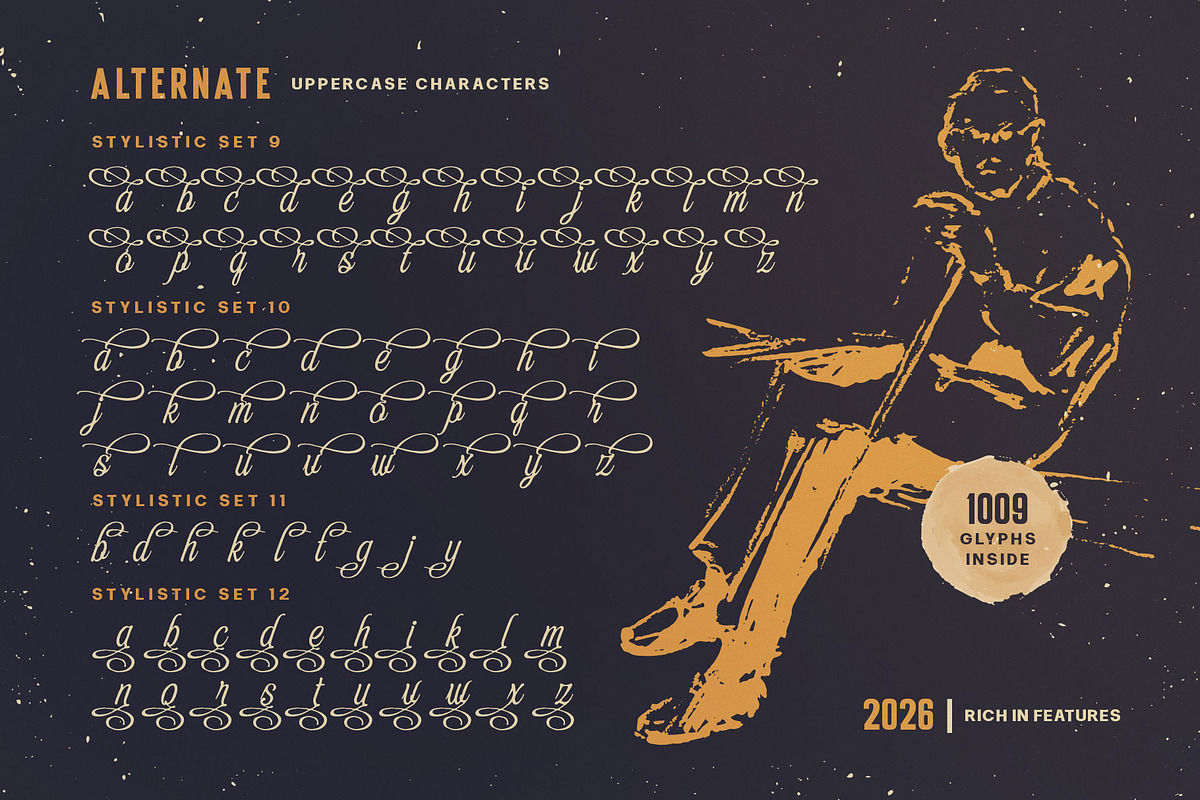 Eleven Hockey Typeface, a Script Font by alit design (Photo 10 of 20)