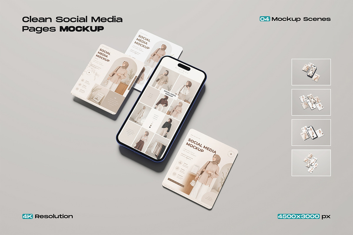 Multiple Social Media Page Mockup, an iPhone Mockup by My Code Std (Photo 1 of 5)