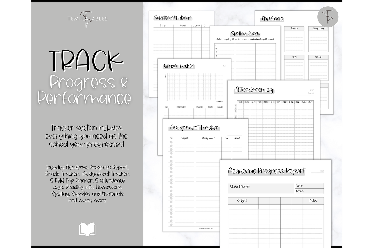 Homeschool Planner Printable - 50 pg, a Templates & Theme by Templatables (Photo 5 of 11)