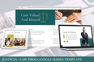 Justicia - Law Firm Google Slides, a Presentation Template by SlideFactory