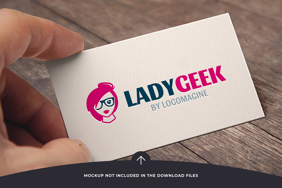 Lady Geek Logo Template, a Branding & Logo Template by LOGOMAGINE (Photo 2 of 16)