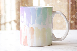 Gentle Pastel Rainbow Brush Strokes