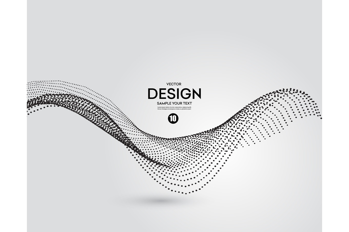 Abstract background with dots lines. Vector particles. Halftone wavy ...