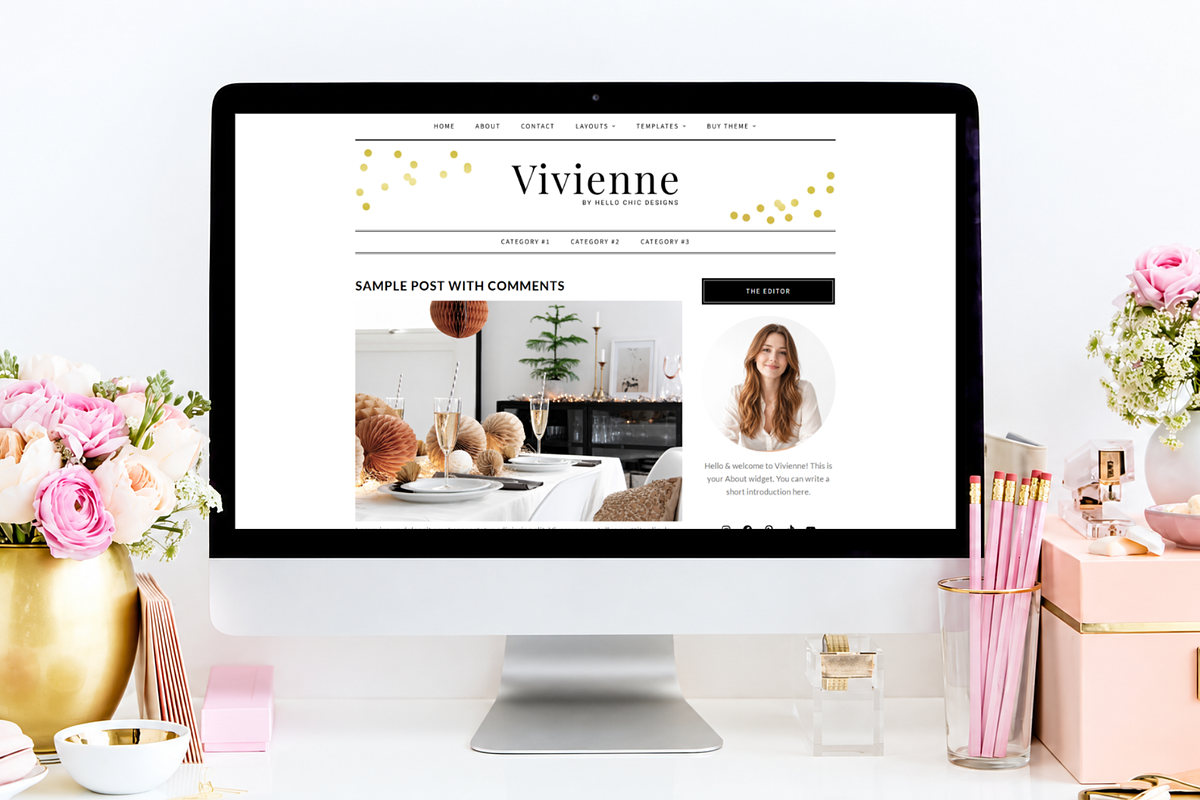 Feminine WordPress Theme | Vivienne, a WordPress Template by Hello Chic Designs (Photo 2 of 2)