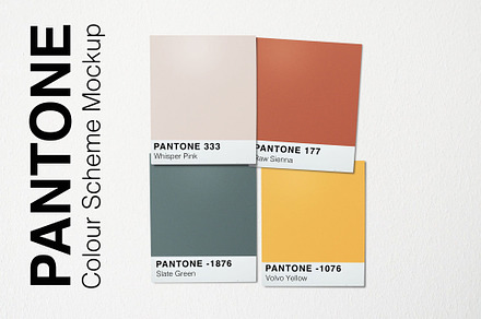 Pantone Colour Scheme Mockup, a Wearable Device Mockup by Tropical Type