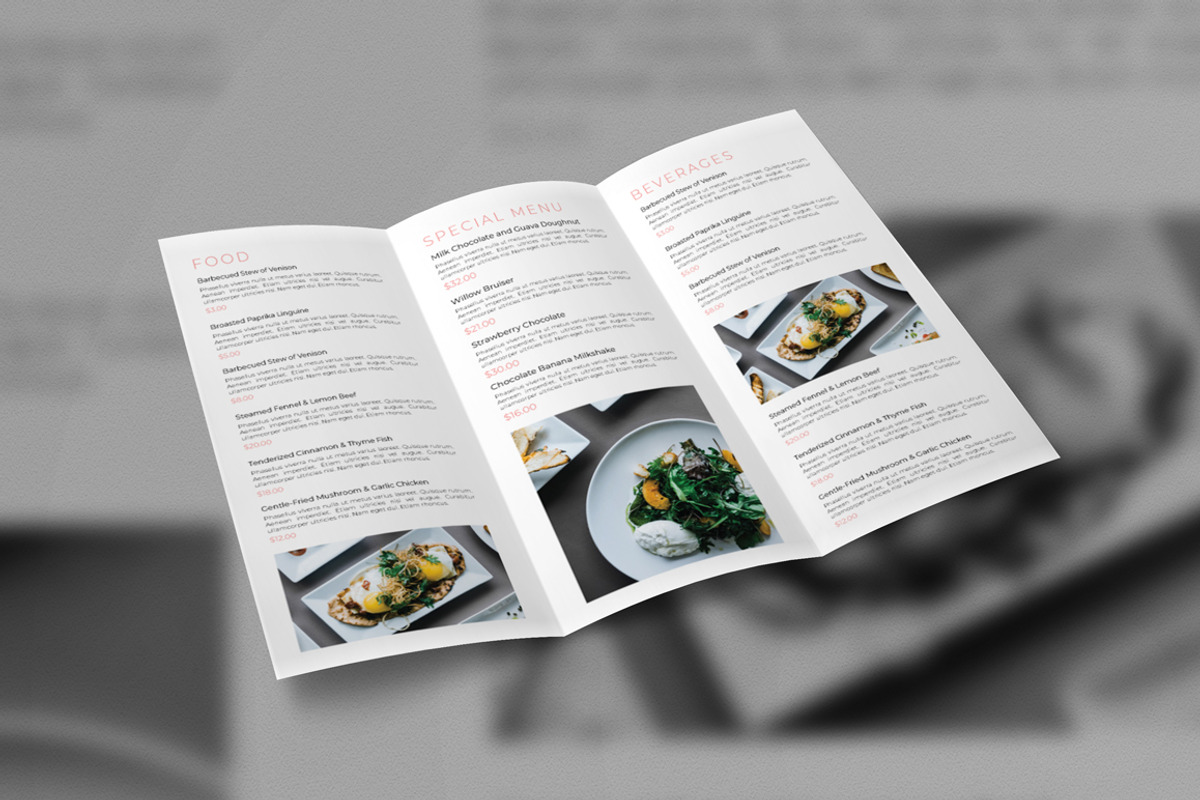 Clean & Simple Food Menu + Update, a Flyer Template by The Good Store (Photo 6 of 11)