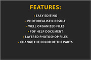 Poster Mockup on Wall PSD, an Advertising Mockup by Bruno's Shop (Thumbnail 4 of 4)