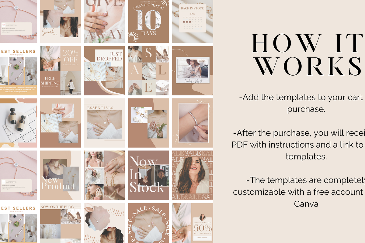 Jewelry Business Instagram Templates, a Social Media Template by Social Assumptions (Photo 2 of 9)