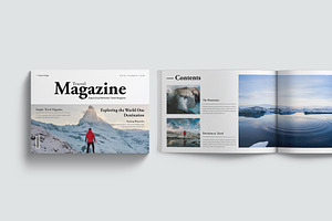 Travel Magazine Template Landscape