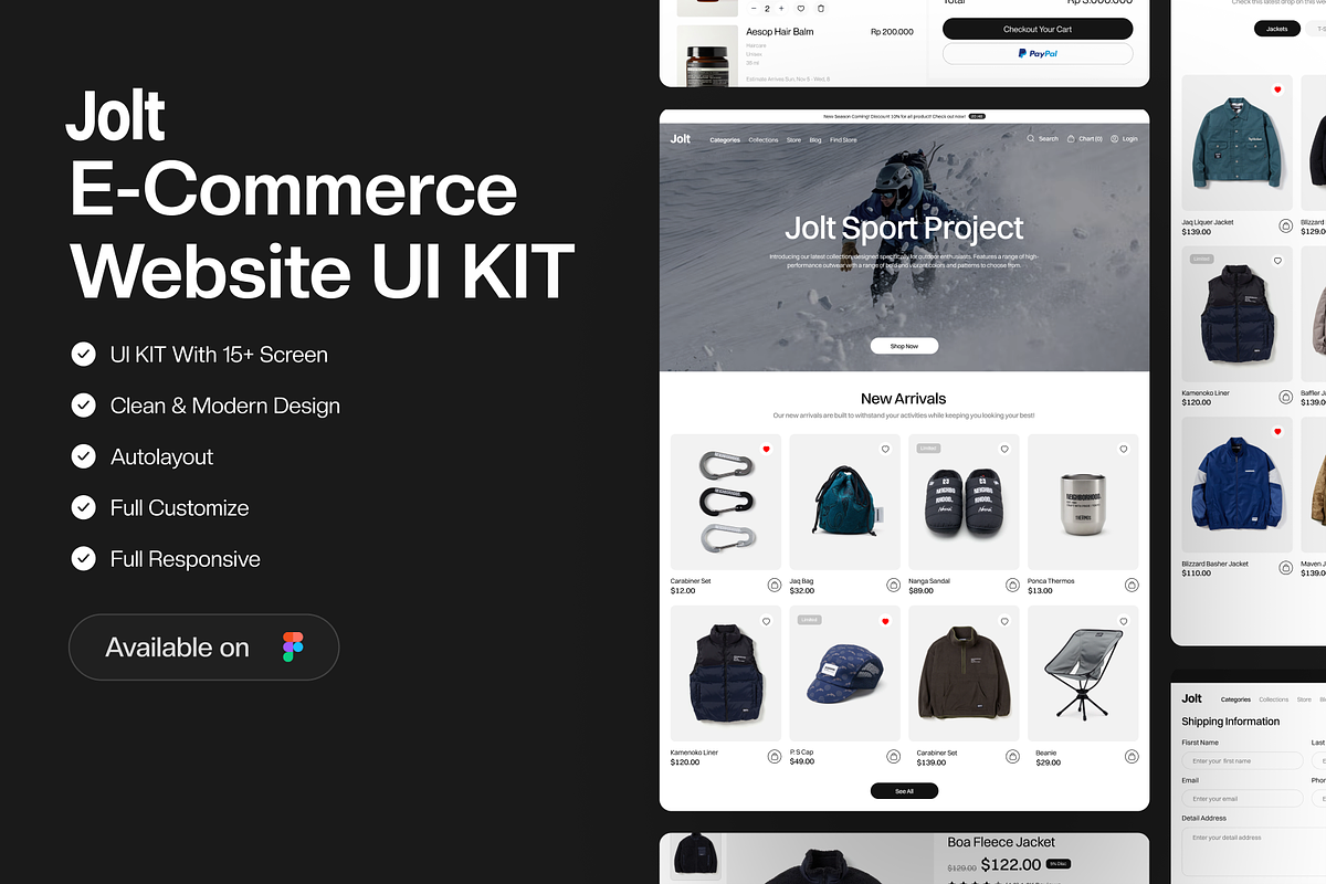 Jolt - E-Commerce Website UI KIT, a Device Mockup by Odama (Photo 1 of 12)