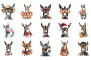 Cute Funny Donkey Sublimation, an Illustration by Designking (Thumbnail 2 of 5)