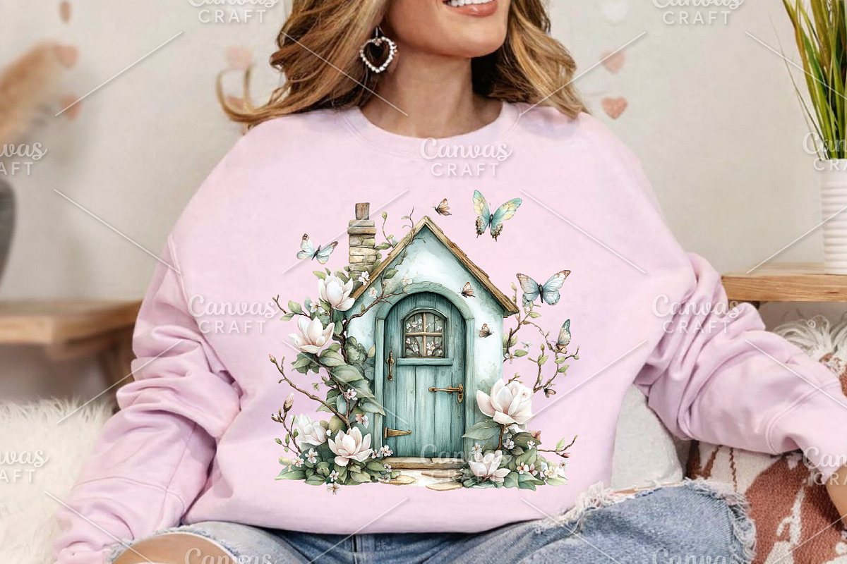 Watercolor Spring Door Clipart PNG, an Illustration by Canvas Craft (Photo 6 of 7)