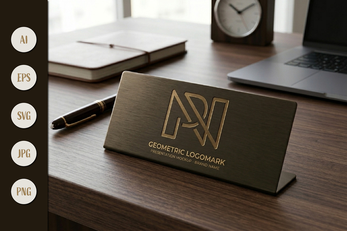 Logo Design Line Art Letters P and N, a Branding & Logo Template by Saba Vector (Photo 3 of 3)