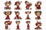 Whimsical Old Lady Birthday Clipart, an Illustration by DreamArtGraphic (Thumbnail 7 of 8)