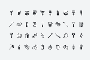 Cocktail & Beverages Icons