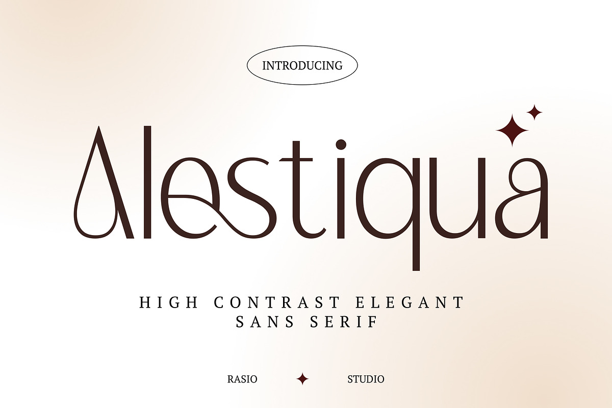 Alestiqua Elegant Sans Serif Font, a Sans Serif Font by Rasio Studio (Photo 1 of 8)
