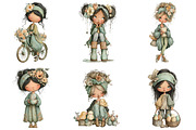 Whimsical Spring Girl Clipart, a Graphic by CitraGraphics (Thumbnail 5 of 5)