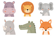 Cute Kids Wild Animals Clipart, an Animal Illustration by Wowly Design (Thumbnail 3 of 20)