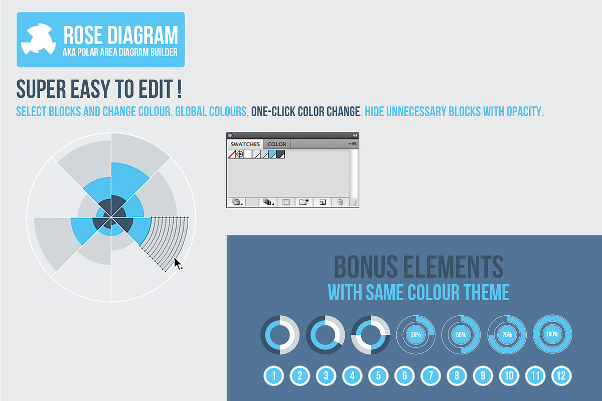 Rose Diagram Infographic Buildertool preview 2