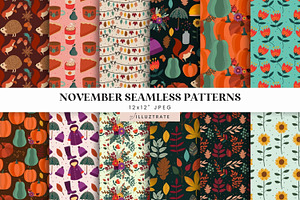 Cosy Autumn Seamless Papers