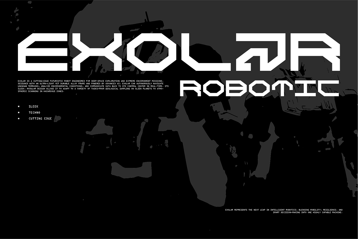 Daxler - Futuristic Display Font, a Sans Serif Font by Typeagle (Photo 5 of 7)