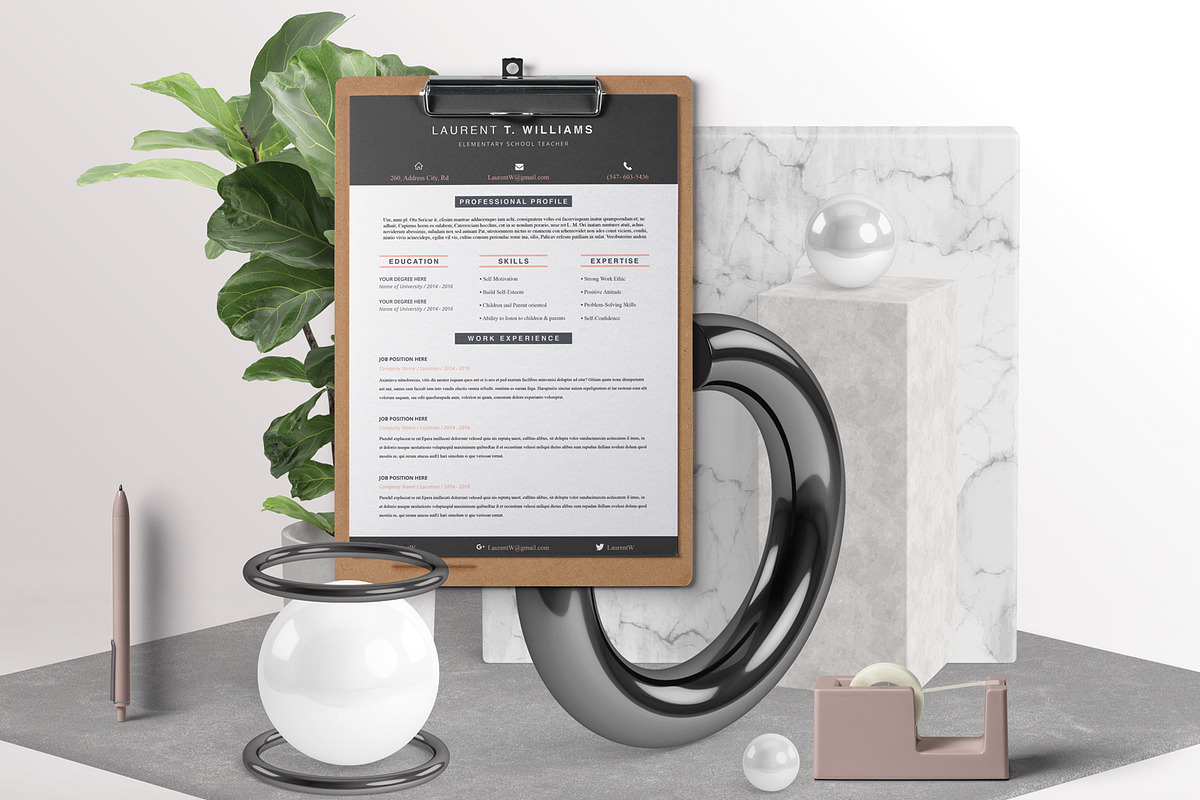 Resume Template / CV, a Resume Template by OpulentStu (Photo 1 of 3)
