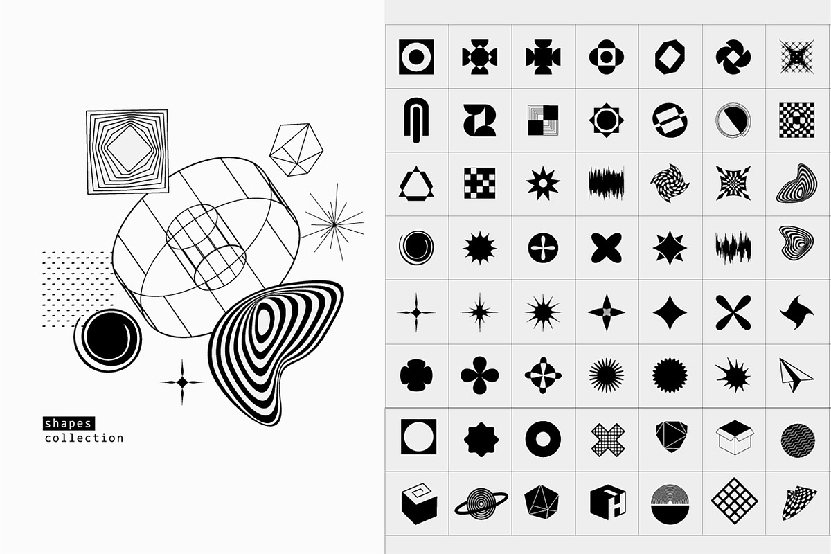 Abstract geometric elements, a Decorative Illustration by Merfin (Photo 4 of 10)