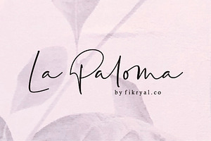 La Paloma - Handwritten Font, a Script Font by Fikryal Studio