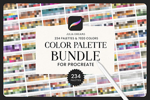 Color Palette Bundle for Procreate, a Palette Add-On by Julia Dreams