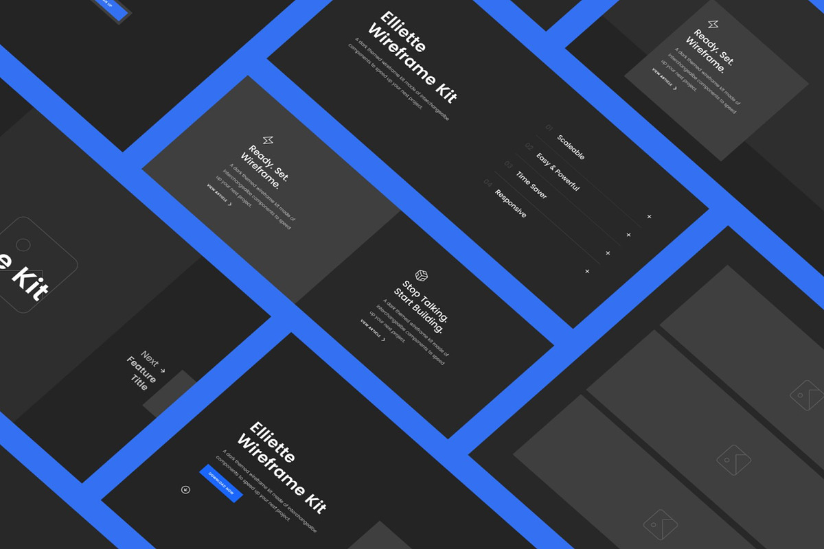Elliette Wireframe Kit, an UI Kit Template by Lumina_ui_ux202 (Photo 5 of 8)