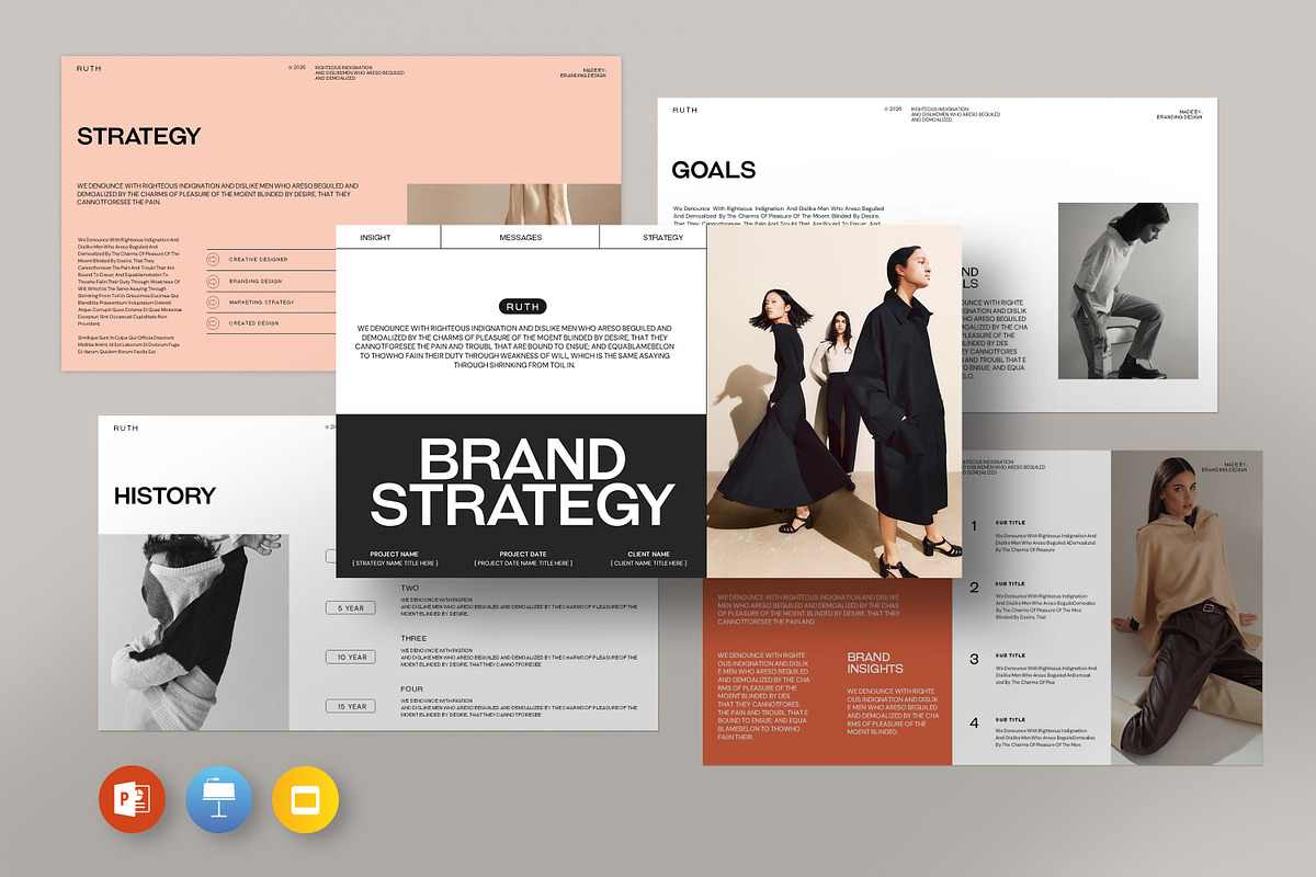 Brand Strategy Presentation Template, a Presentation Template by evgenystudio (Photo 1 of 7)