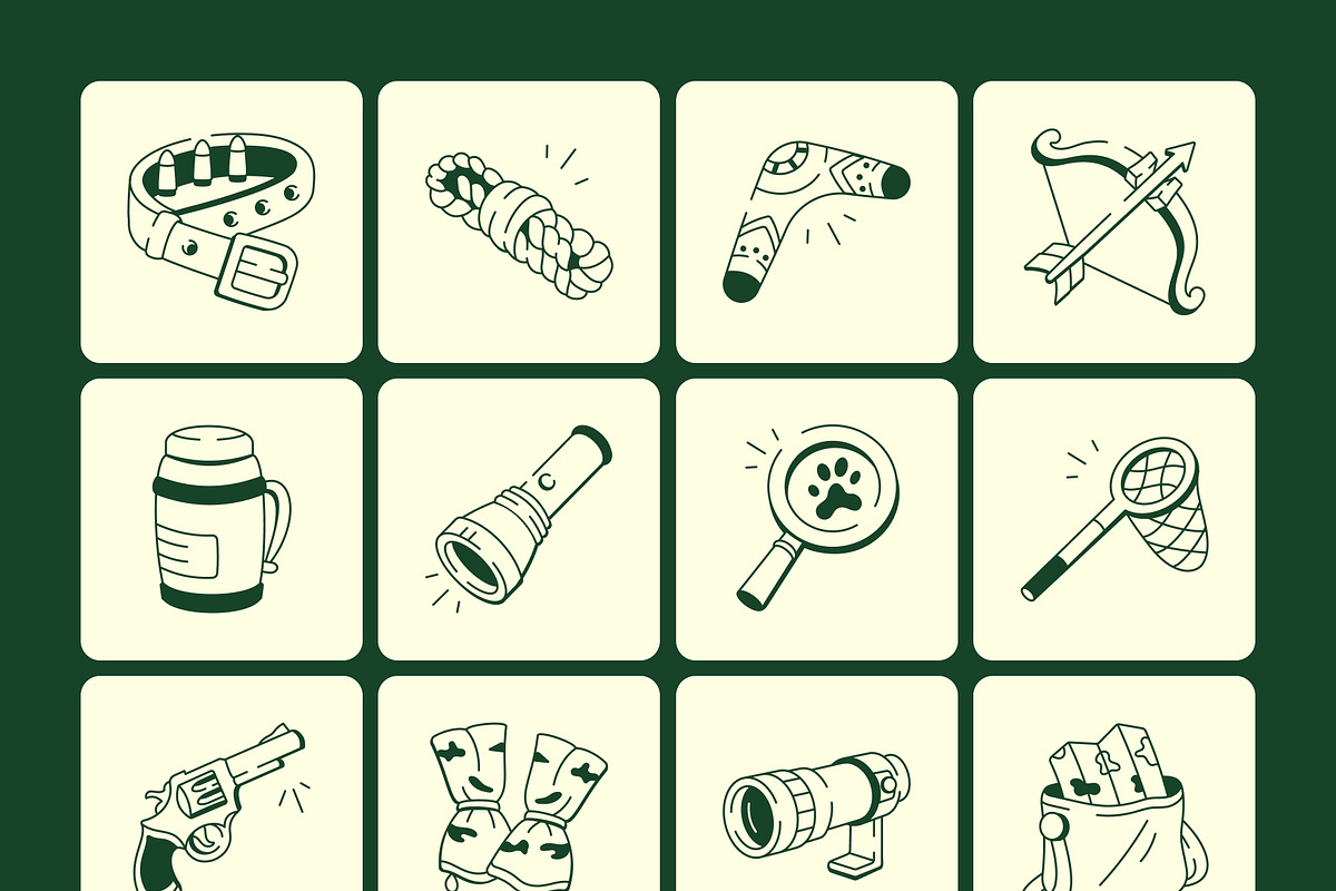 Safari Doodles Icons, an Outline Icon by Vectors Market (Photo 7 of 9)
