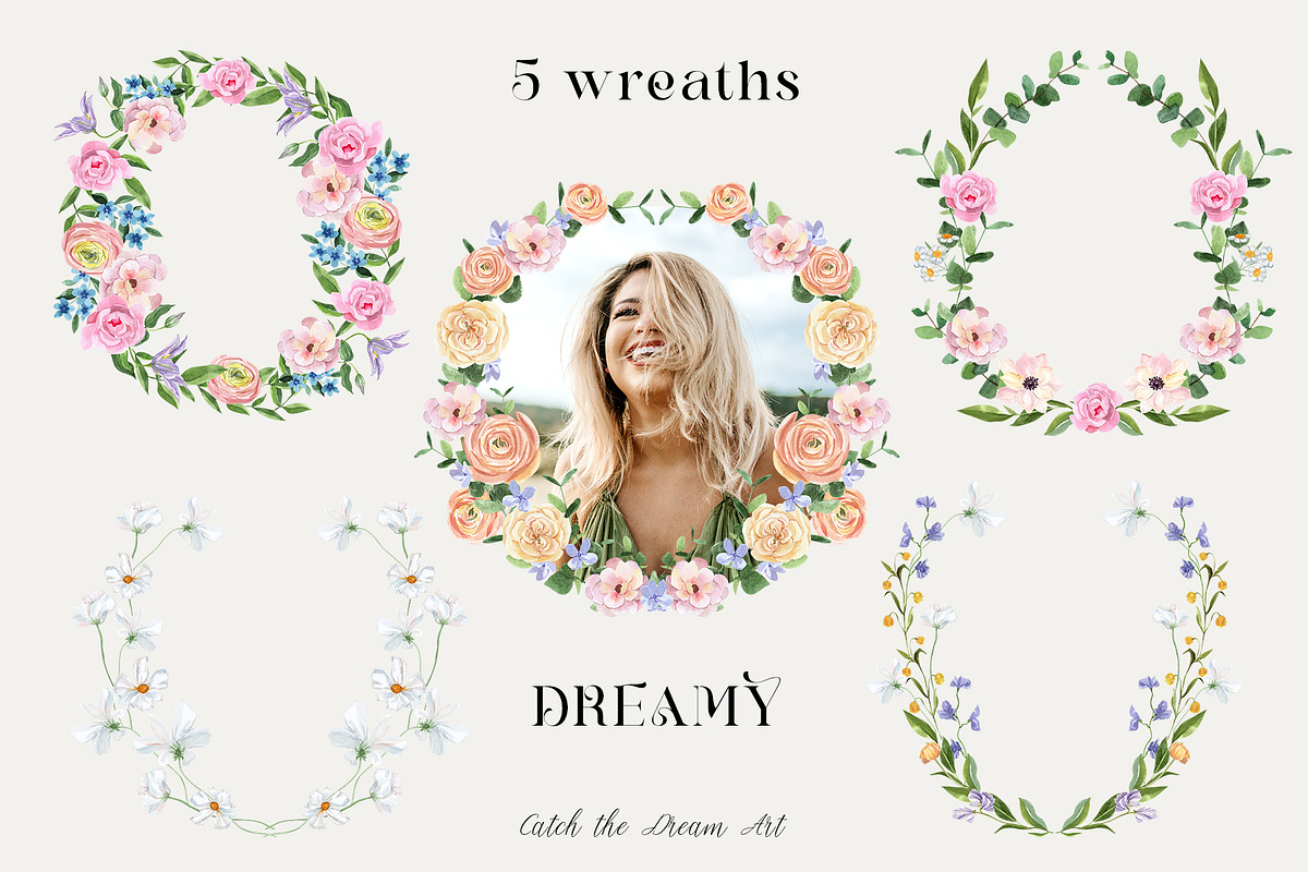 DREAMY Iridescent Summer Flowers, a Decorative Illustration by Catch the Dream Art (Photo 8 of 11)