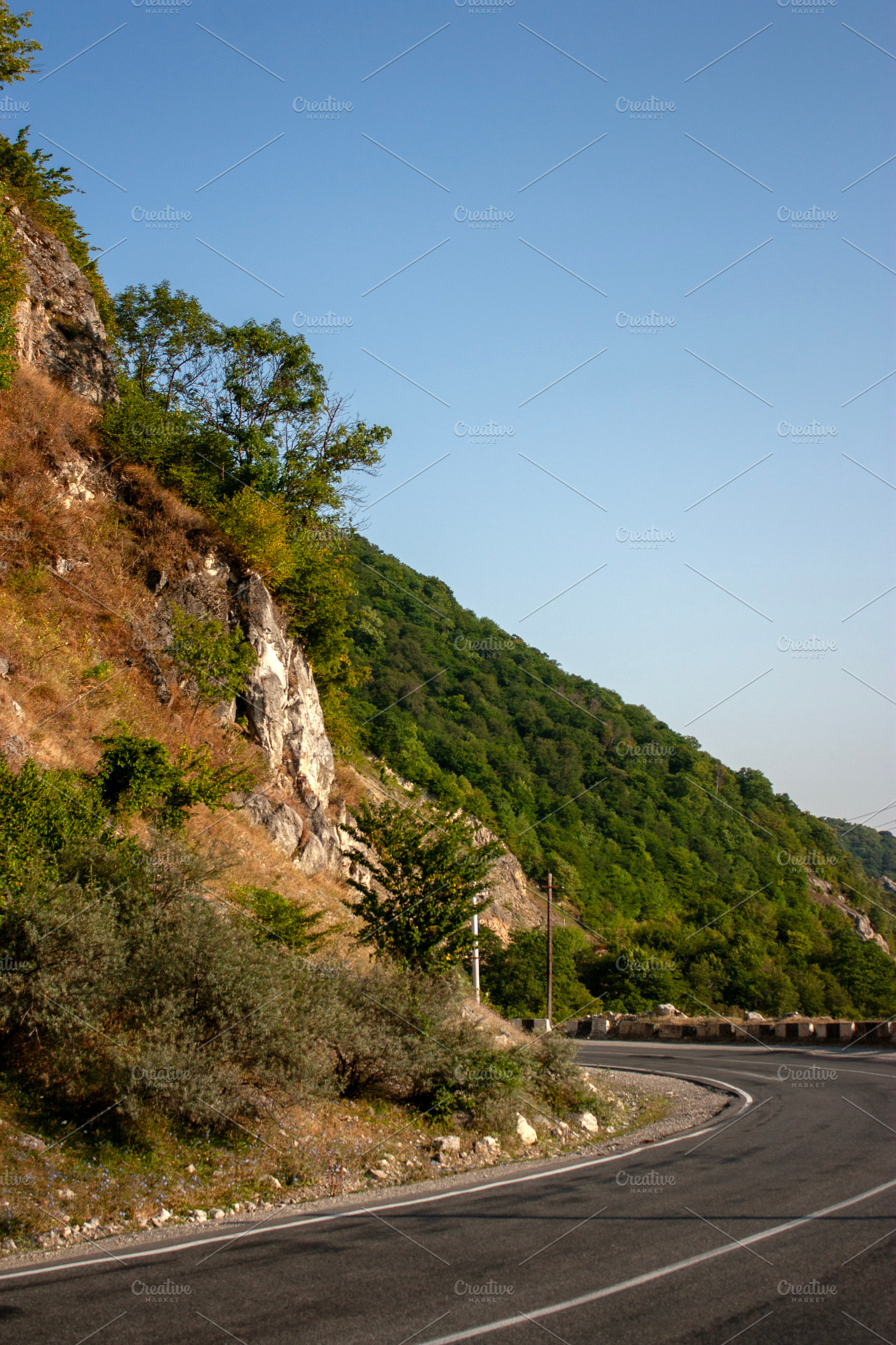 Part of the road among the mountains, a Transportation Photo by Schreibikus