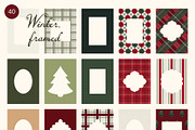 Christmas Embossed Frames & Papers, a Background Graphic by Madiwaso (Thumbnail 10 of 11)