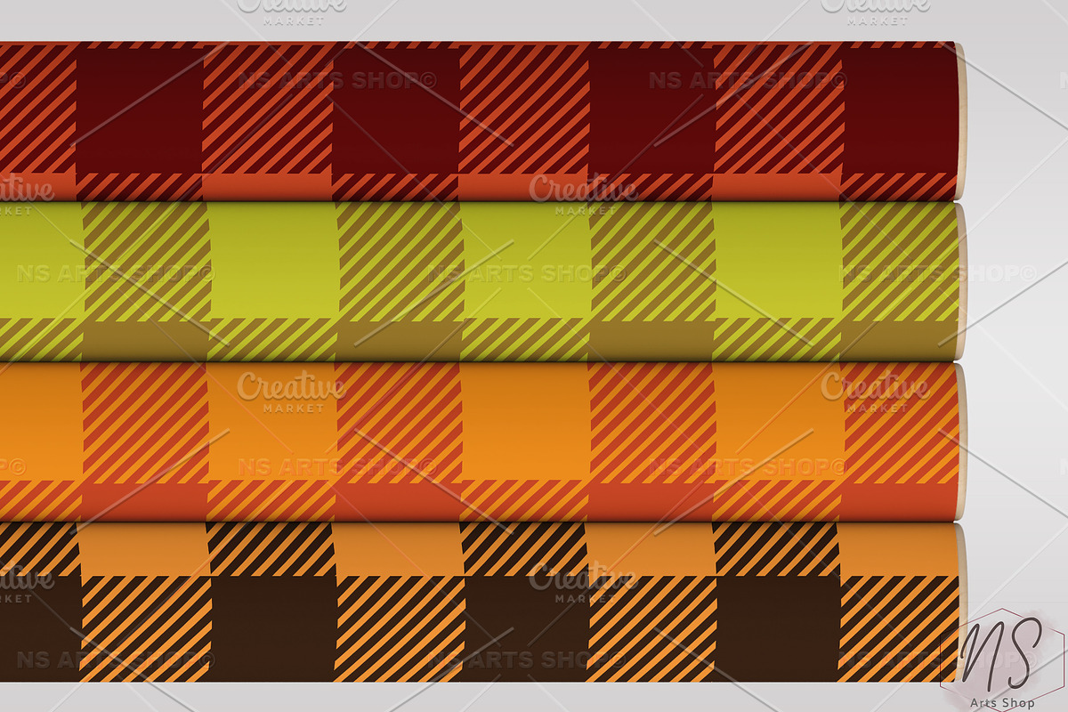 Fall Plaid Digital Papers, Plaid SVG, a Pattern Graphic by NS Arts Shop (Photo 5 of 7)