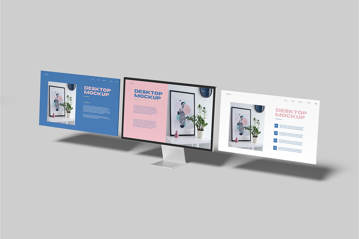 Desktop Screen Website Mockup, a Device Mockup by Graphiculon (Photo 8 of 11)