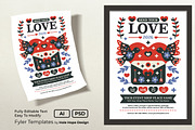 Send Your Love Flyer Template, a Flyer Template by Hole Hope Design (Thumbnail 1 of 5)