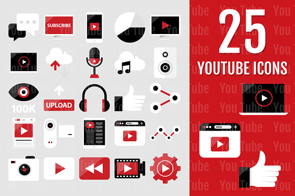25 Youtube Icons