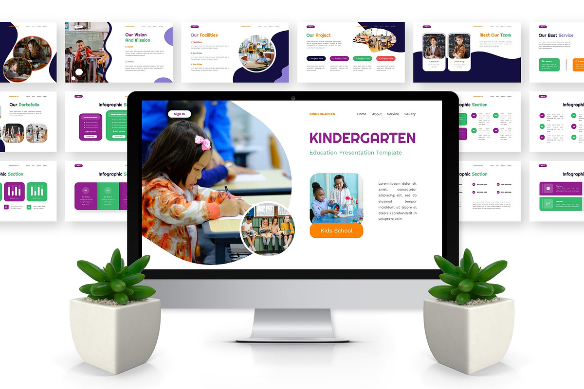 Kindergarten - Education Powerpoint, a Presentation Template by Deepslide Studio (Photo 2 of 6)