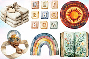 Watercolor Boho Baby Clipart Bundle, an Illustration by Canvas Craft (Thumbnail 3 of 3)