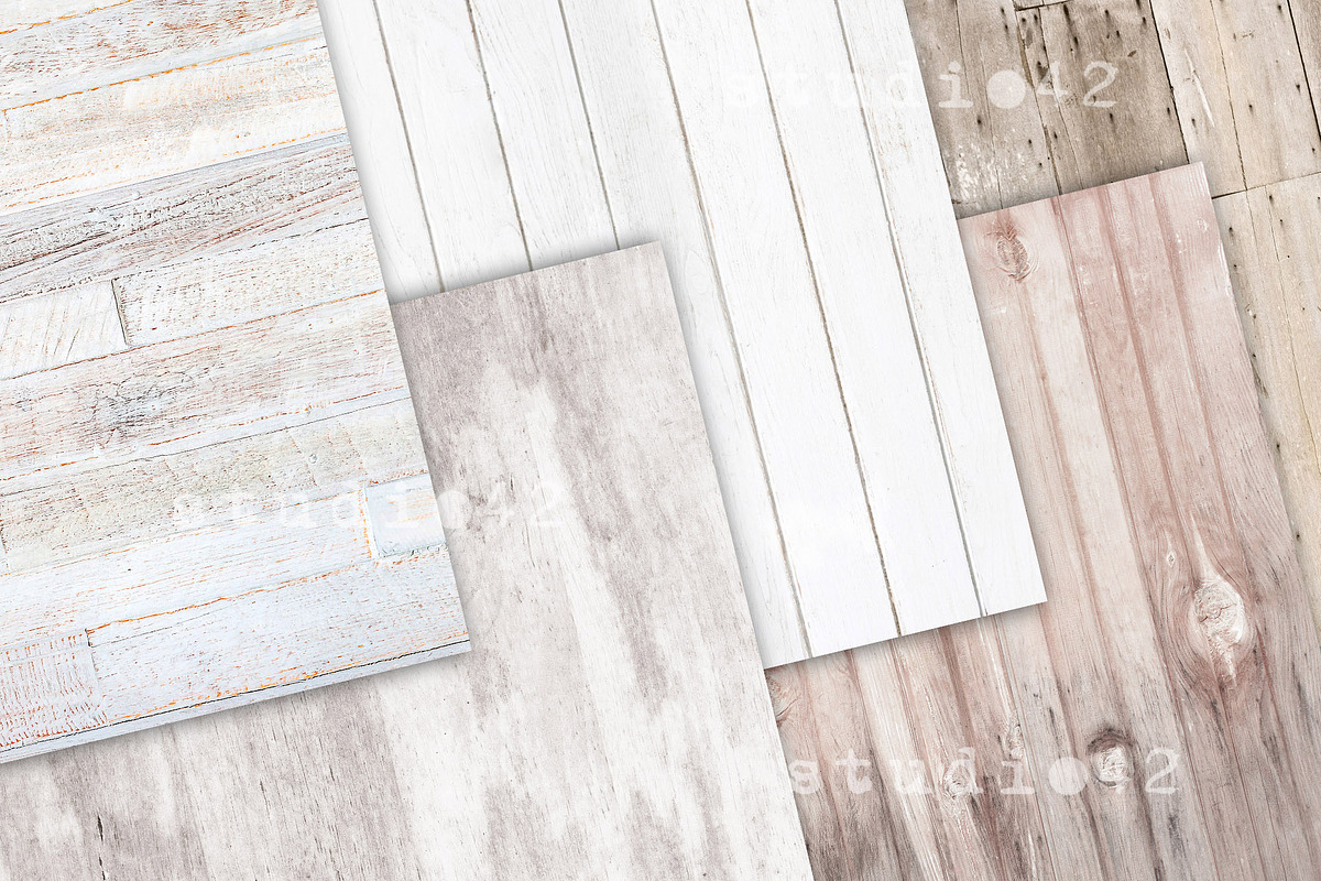 White Wood Background Digital Papers, a Texture Graphic by DreamStudio42 (Photo 3 of 4)