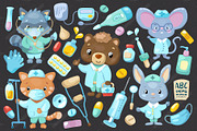 Cute Animal Doctor Character Clipart, an Animal Illustration by RabbitAndPencil (Thumbnail 3 of 4)