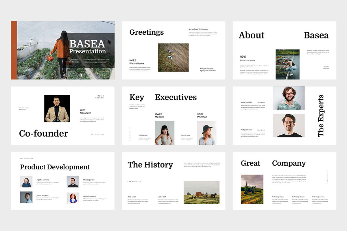 Basea : Agriculture Google Slides, a Presentation Template by Punkl Camp (Photo 2 of 9)