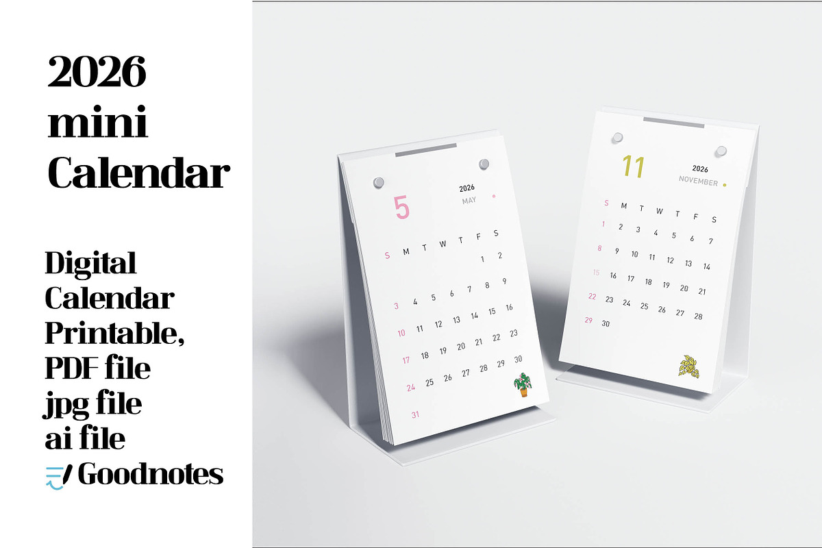 2026 mini calendar, a Templates & Theme by dott (Photo 2 of 4)